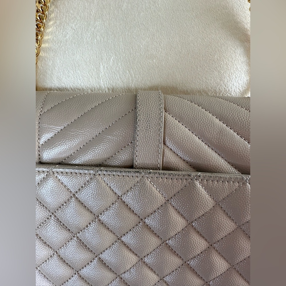 Saint Laurent Envelope Medium women bag in mix Maltese - Picture 12 of 14